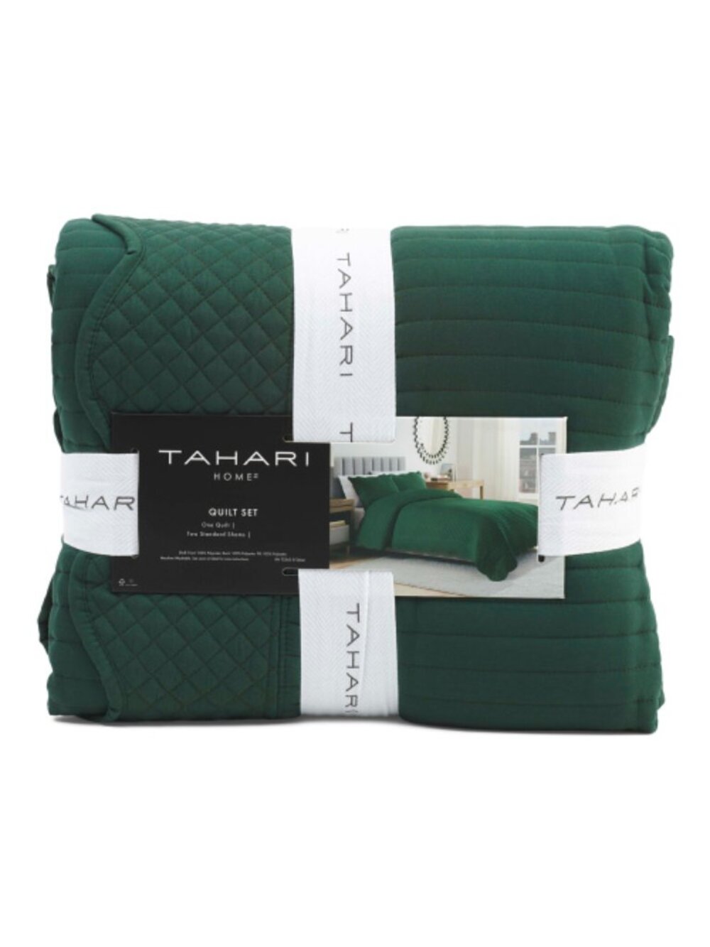 TAHARI HOME Diamond Scalloped Edge Quilt Set